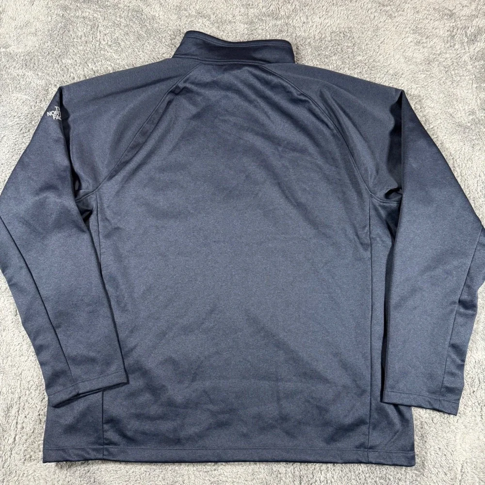 The North Face Canyon Flats Jacket Full‎ Zip Navy Heathered Zip Pocket SZ 2XL
